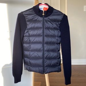Authentic Moncler Kids Cardigan Down Knit Combo Jacket